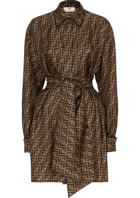 fendi monster dress shirt|fendi sleeve oversized dress.